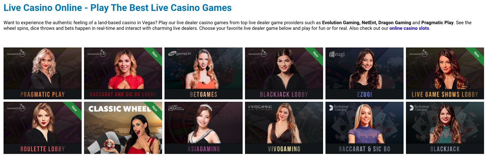 Vegaz Casino - live Casino online