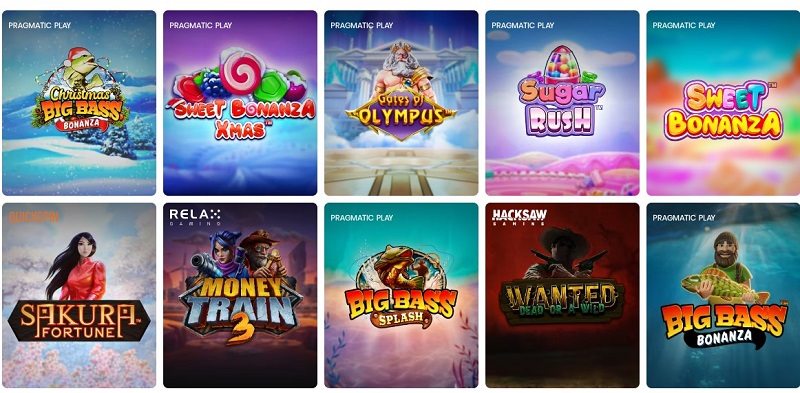 Variety of slot games at Conquestador