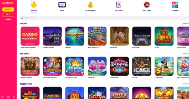 Jeux du casino Caxino