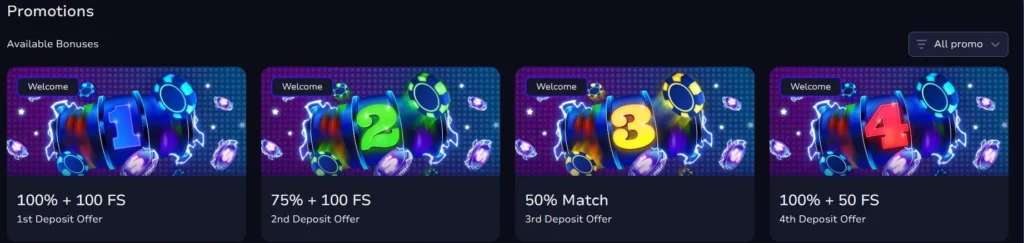 7Bit Casino bonus for new players