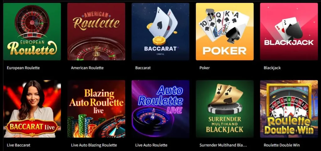 Mirax Casino Canada tables.