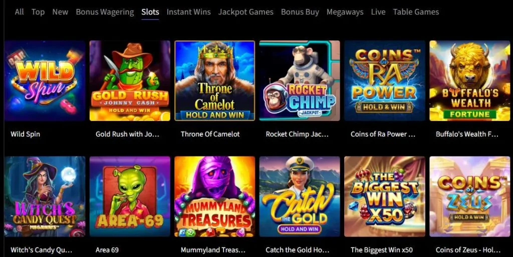 Mirax Casino online slots.