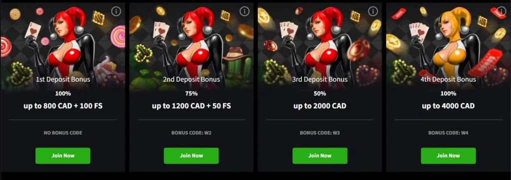 Mirax Casino bonus.