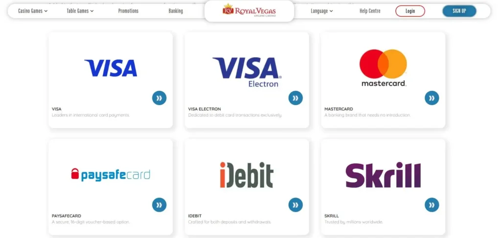 Royal Vegas online casino withdrawal.