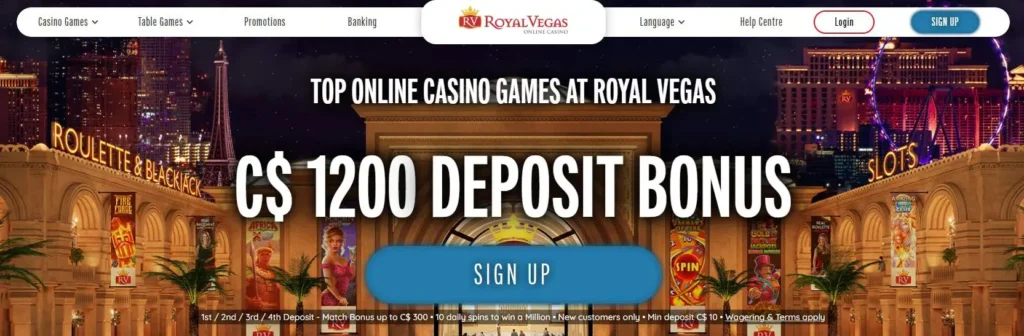 Royal Vegas Casino bonus.