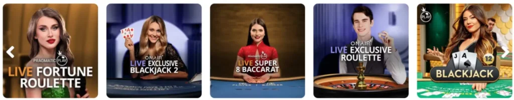 Ruby Fortune live casino.