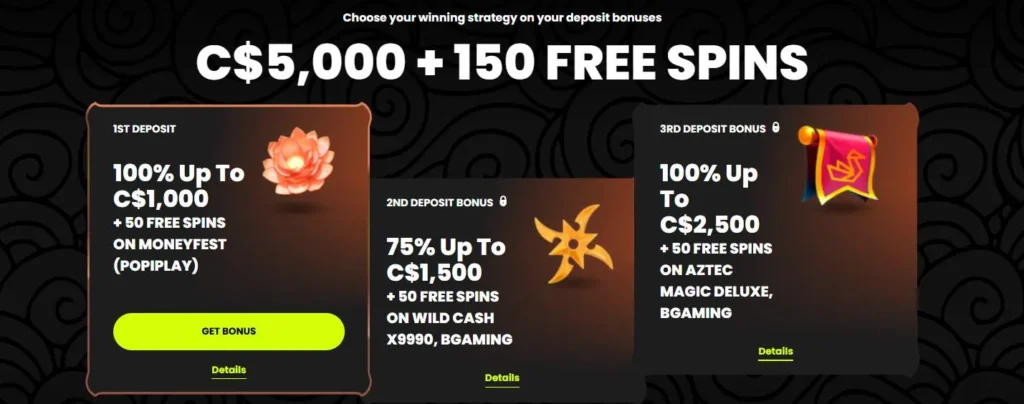 Spin Samurai bonus.