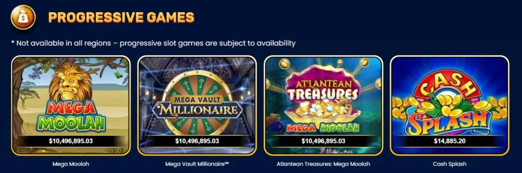 Yukon Gold Casino Canada - progressive jackpots.