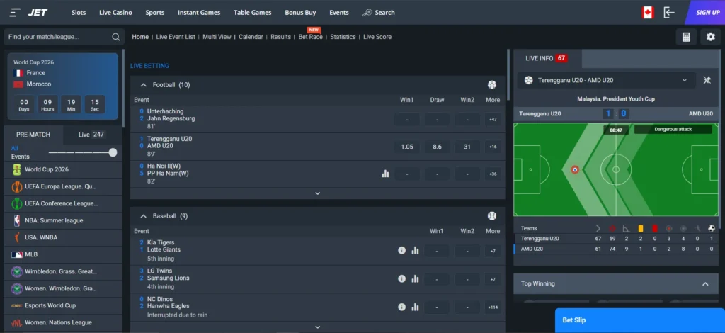 Jet Casino Sportsbook