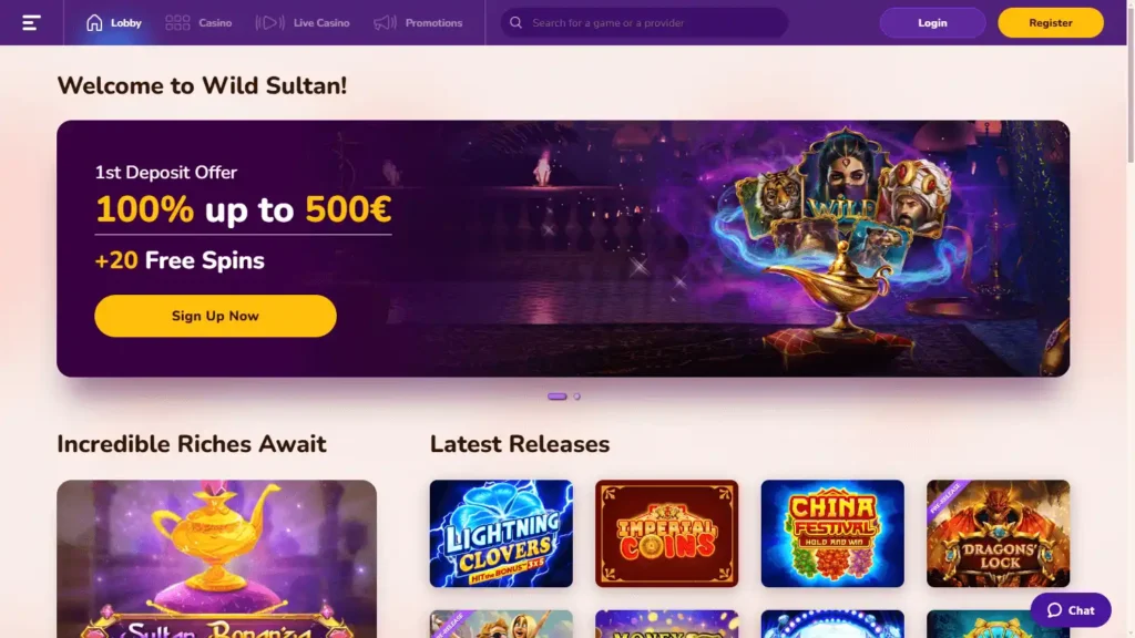 Wild Sultan Casino Bonus