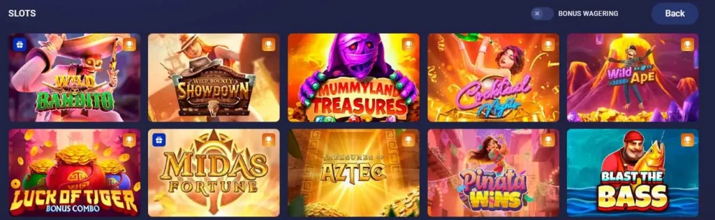 Casino Legzo slots.