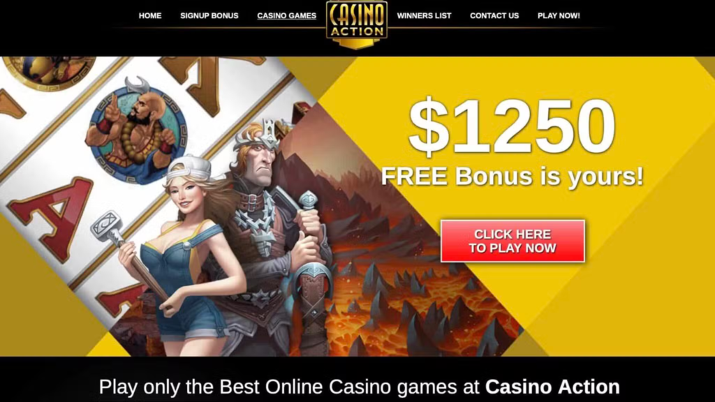 Casino Action welcome bonus