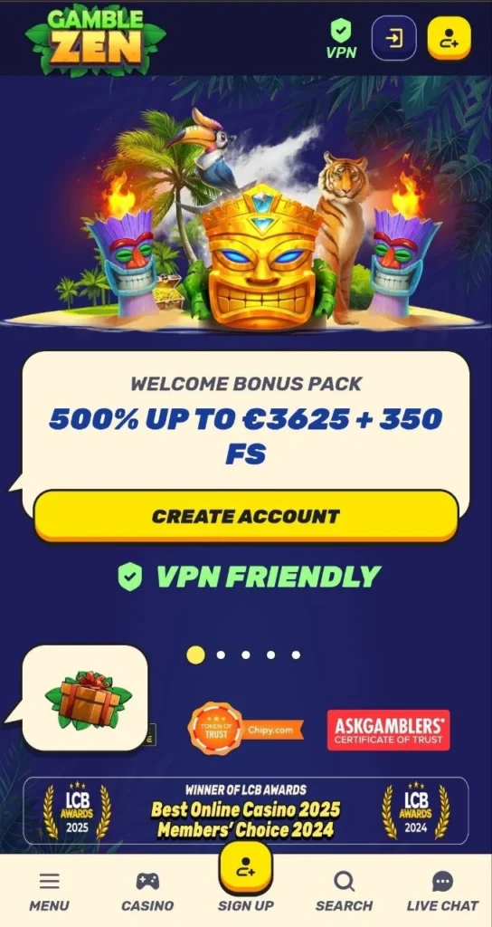 Gamblezen Casino app.