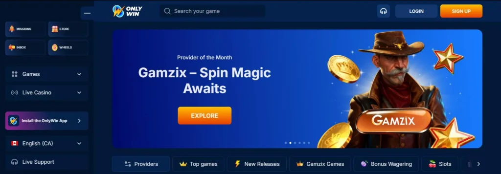 Onlywin casino online.