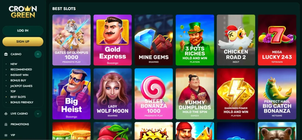 CrownGreen Casino Slots
