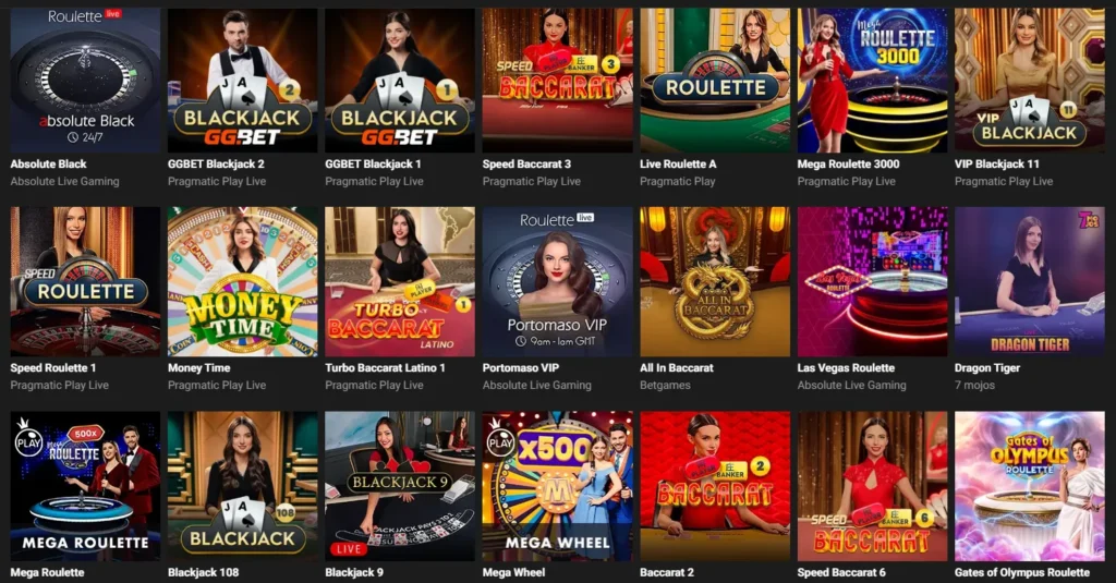 GGbet Casino Live casino