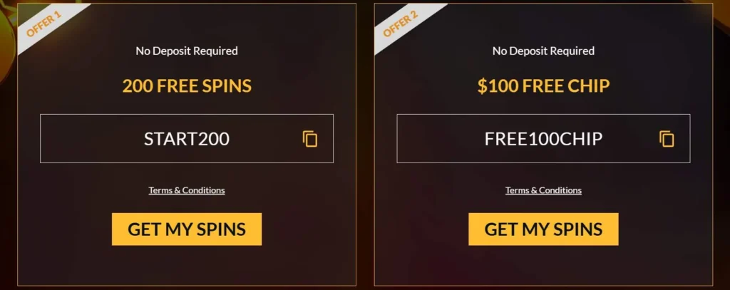 Brango Casino no deposit bonus.