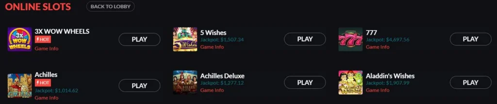 Extreme Casino Canada games.