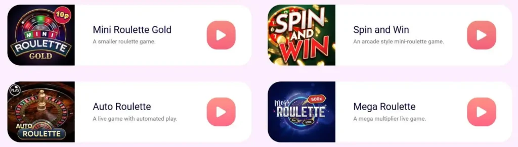 Spin Galaxy games.