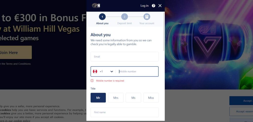 Spoortsbook sign up.