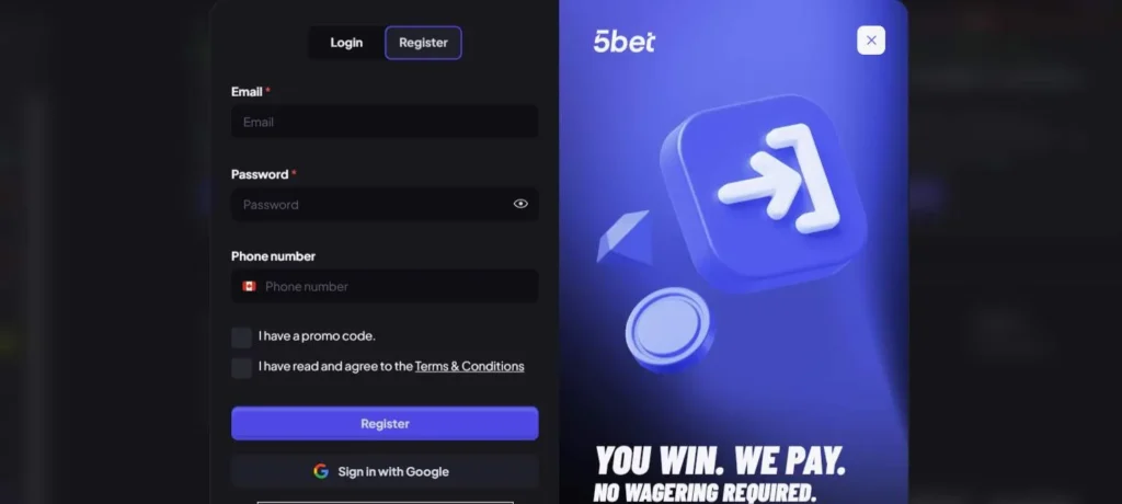5bet casino login.