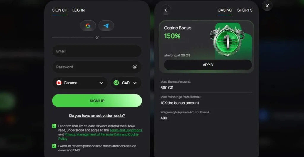 Flagman Casino login.