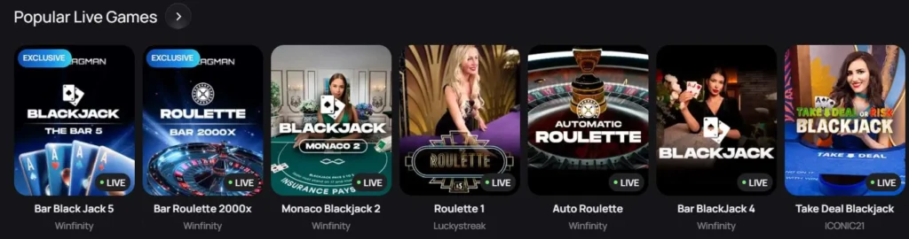 Flagman live casino.
