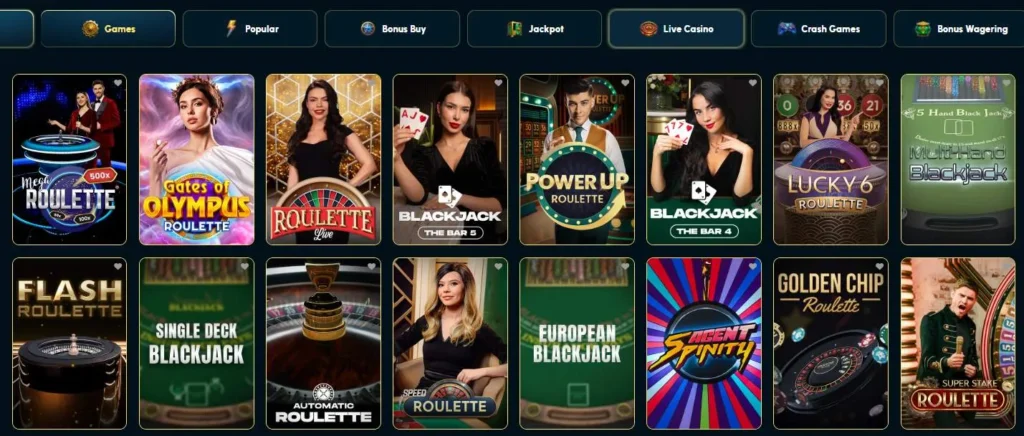 Spellwin live casino.