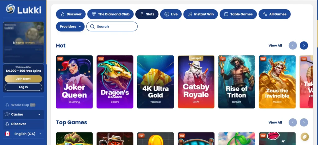 Lukki Casino slots