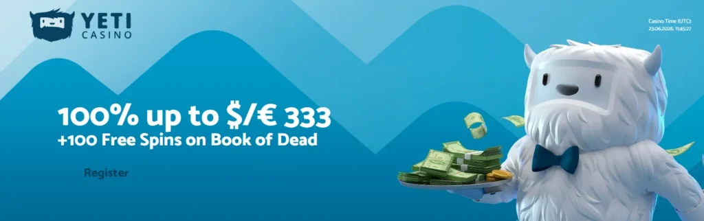 Yeti Casino Welcome Bonus