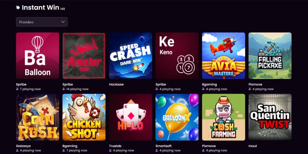 iWIld Casino Instant win