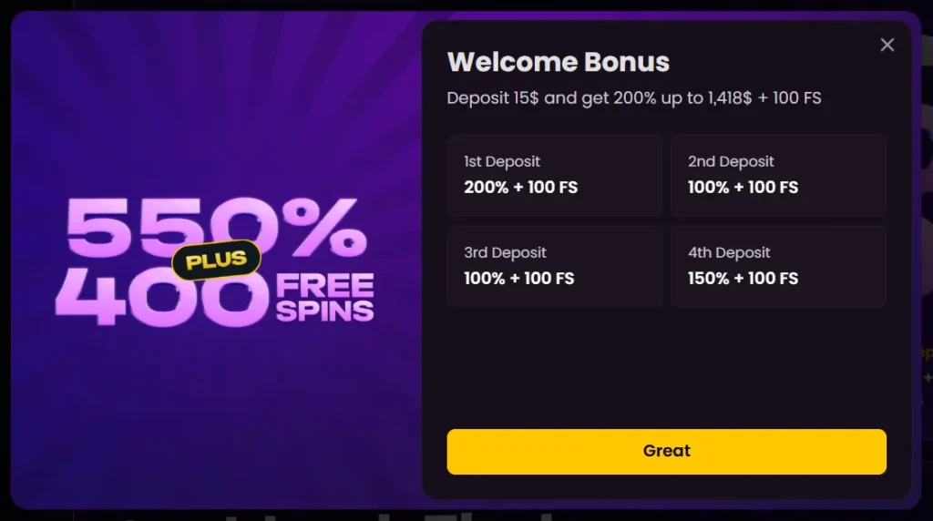 iWIld Casino Welcome Bonus