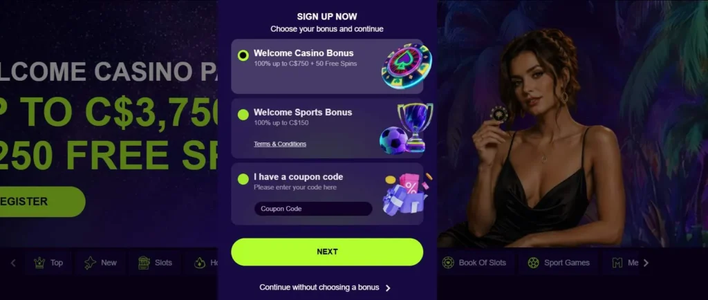 PalmSlots login.