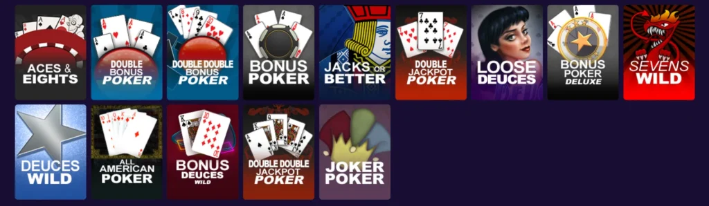 Goat Spins Casino video poker