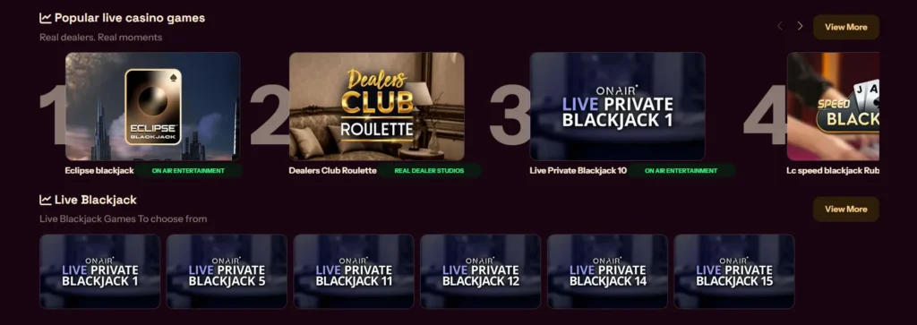 Grizzly's Quest Casino live games