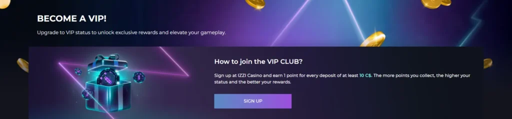 Izzi casino VIP